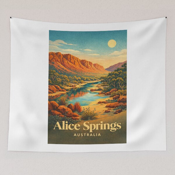 Item preview, Alice Springs Northern Territory Australia MacDonnell Ranges River Valley designed and sold by Aryabek.