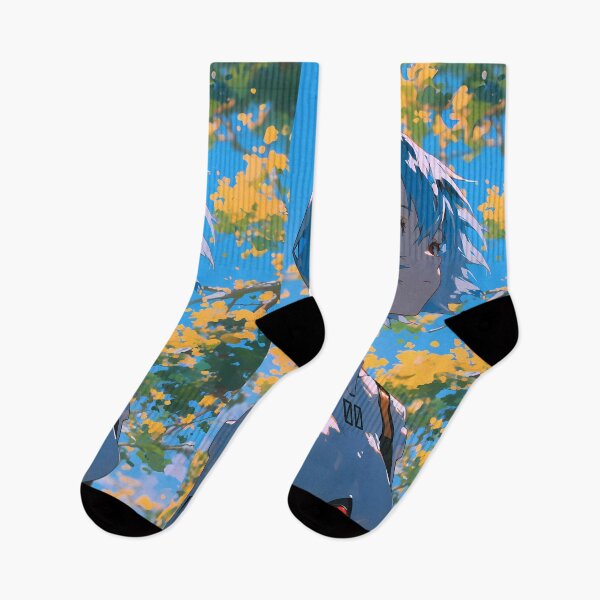 Item preview, Rei Ayanami Neon Genesis Evangelion Autumn Leaves Blue Sky Quiet Mood designed and sold by PMartistStudio.