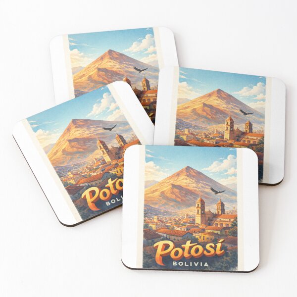 Item preview, Potosi Cerro Rico Andes Bolivia Colonial City Skyline designed and sold by Aryabek.