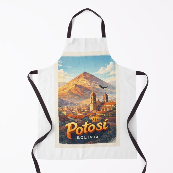 Item preview, Potosi Cerro Rico Andes Bolivia Colonial City Skyline designed and sold by Aryabek.