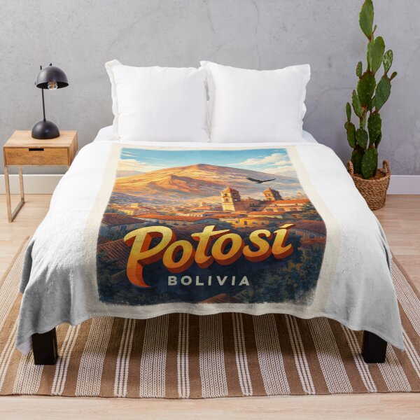 Item preview, Potosi Cerro Rico Andes Bolivia Colonial City Skyline designed and sold by Aryabek.
