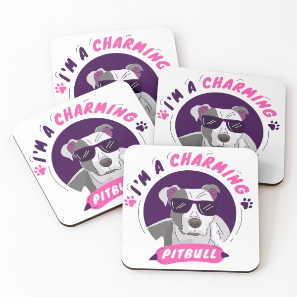 Item preview, I'm a Charming Pitbull - Cute Dog with Sunglasses Illustration designed and sold by GenZFashion000.