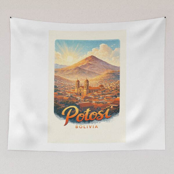Item preview, Potosi Cerro Rico Andes Bolivia Historic Architecture Skyline designed and sold by Aryabek.
