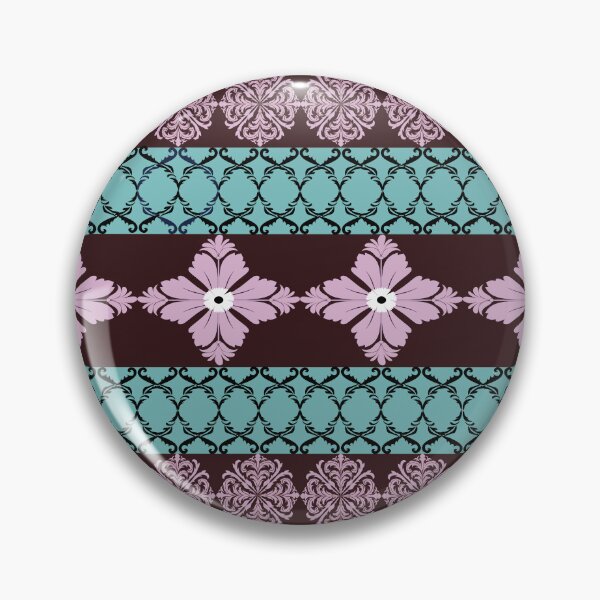 Item preview, A magnificent tapestry tradition indigo ikat , delicate lavender pink palmetteson fields of chocolate and aqua.lav designed and sold by AdesignbyG.