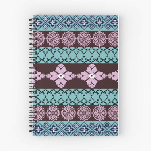 Item preview, A magnificent tapestry tradition indigo ikat , delicate lavender pink palmetteson fields of chocolate and aqua.lav designed and sold by AdesignbyG.