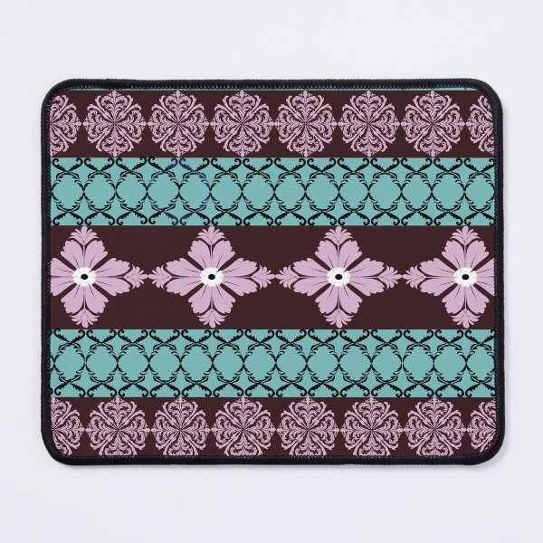 Item preview, A magnificent tapestry tradition indigo ikat , delicate lavender pink palmetteson fields of chocolate and aqua.lav designed and sold by AdesignbyG.