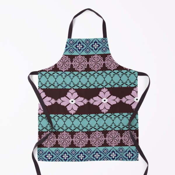 Item preview, A magnificent tapestry tradition indigo ikat , delicate lavender pink palmetteson fields of chocolate and aqua.lav designed and sold by AdesignbyG.
