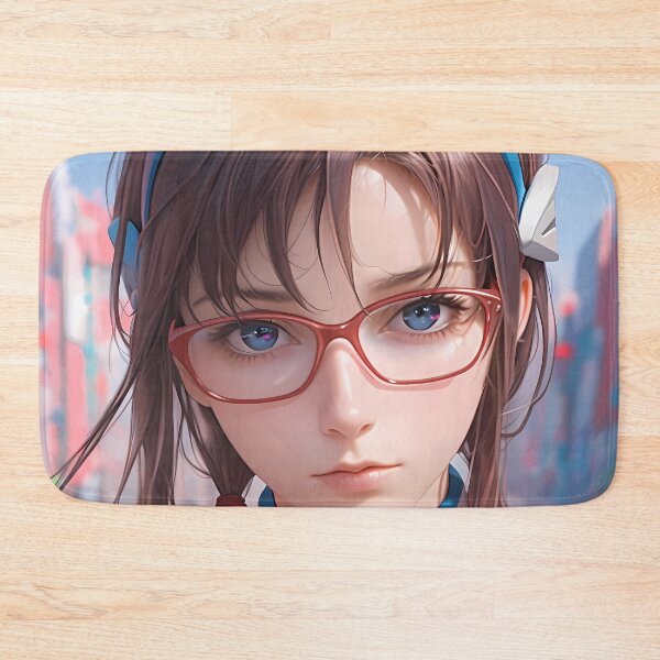 Item preview, Makinami Mari Neon Genesis Evangelion Pink Suit Glasses Stare designed and sold by PMartistStudio.