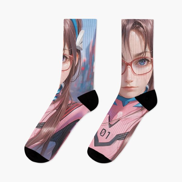 Item preview, Makinami Mari Neon Genesis Evangelion Pink Suit Glasses Stare designed and sold by PMartistStudio.