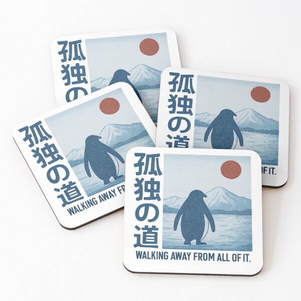 Item preview, Nihilist Penguin — Walking Away Japanese Streetwear Graphic Tee designed and sold by RAWTHREAD77.