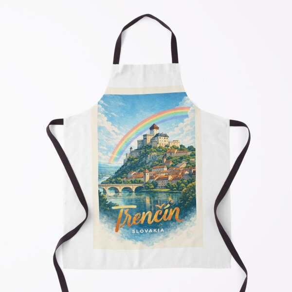 Item preview, Trencin Castle Vah River Slovakia Historic Town Skyline designed and sold by Aryabek.