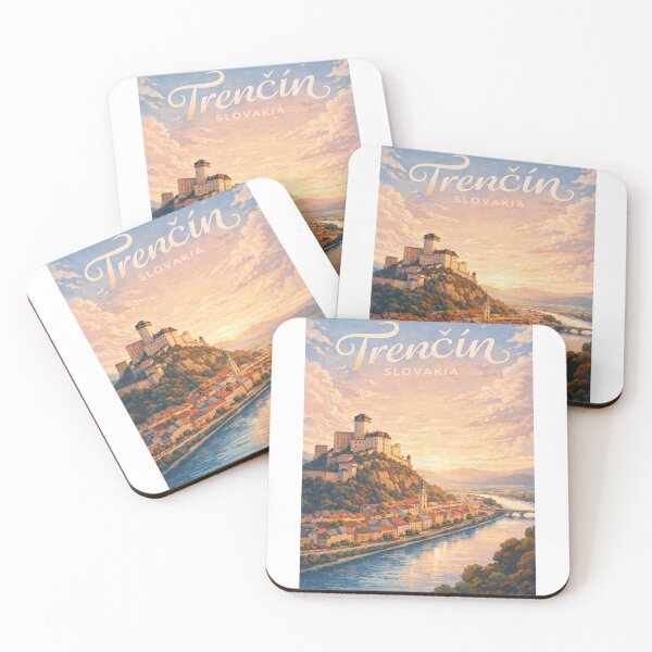 Item preview, Trenčín Castle and Váh River Sunset Trenčín Slovakia designed and sold by Aryabek.