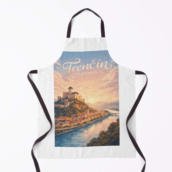 Item preview, Trenčín Castle and Váh River Sunset Trenčín Slovakia designed and sold by Aryabek.