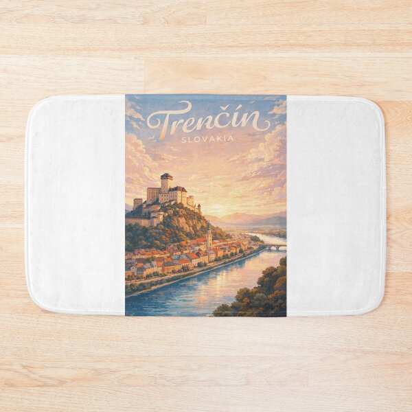 Item preview, Trenčín Castle and Váh River Sunset Trenčín Slovakia designed and sold by Aryabek.