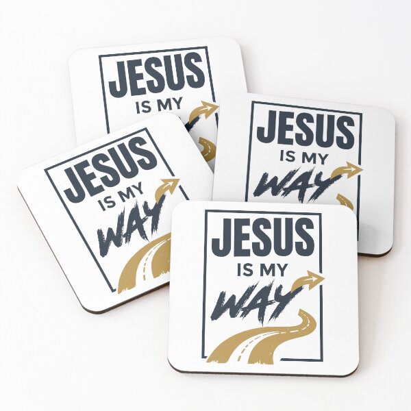 Item preview, Christian T-Shirt and sticker Design: "Jesus is My Way" Modern Scripture Quote, Faith-Based Inspirational Graphic, Religious Streetwear Apparel Design designed and sold by Billium Halder.