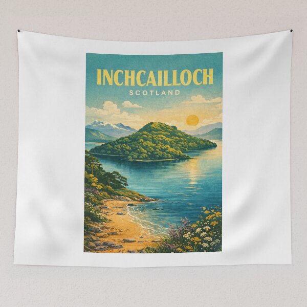 Item preview, Inchcailloch Sunset Loch Lomond Scottish Highlands Landscape designed and sold by Aryabek.