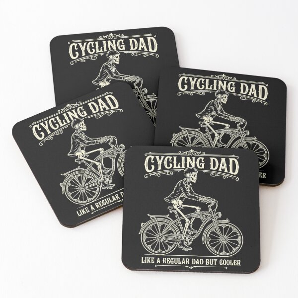 Item preview, Cycling Dad Like A Regular Dad But Cooler Gothic Skeleton Bicycle – Cyclist Gift  designed and sold by printedartgoods.