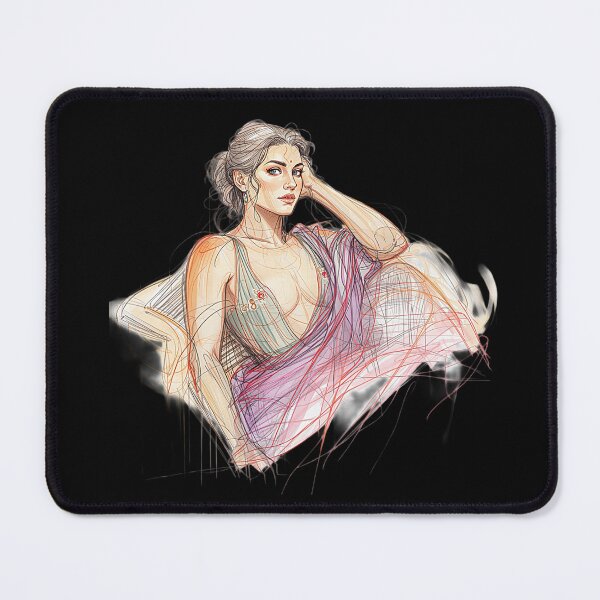 Item preview, Contemporary Sketch of Woman in Saree designed and sold by Creatby7030.