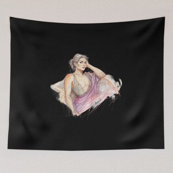 Item preview, Contemporary Sketch of Woman in Saree designed and sold by Creatby7030.