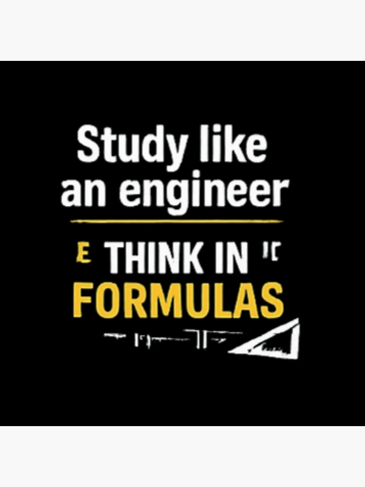 Thumbnail 4 of 4, Clock, Study Like An Engineer: Think In Formulas - Math and Science Lover Design designed and sold by Amr Darwish Graphic designer.