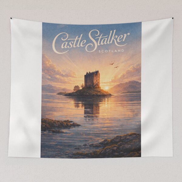 Item preview, Castle Stalker Loch Laich Argyll Scotland Coastal Highlands designed and sold by Places On Earth.