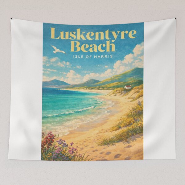 Item preview, Luskentyre Beach Isle of Harris Outer Hebrides Scotland Coast designed and sold by Places On Earth.