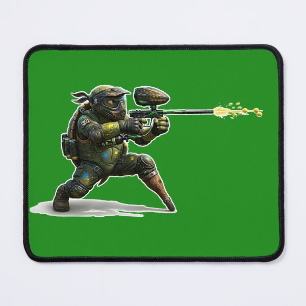 Item preview, Peg leg turtle engaging in paintball designed and sold by PaintballCrew.