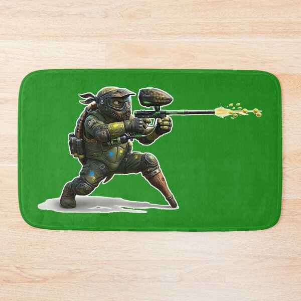 Item preview, Peg leg turtle engaging in paintball designed and sold by PaintballCrew.