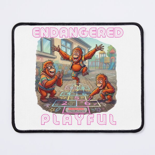 Item preview, Funny Orangutan Hopscotch Gift - Critically Endangered Animal Humor - Birthday Gift Animal Lover Kids designed and sold by Nature & Moustaches.