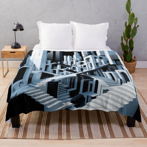 Item preview, Impossible Maze – Escher Geometric Architecture Illusion Art designed and sold by AlgorithmiaArt.