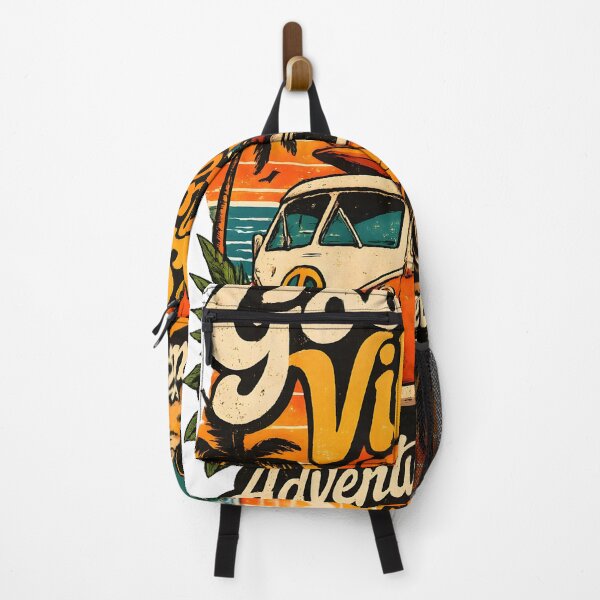 Item preview, Good Vibes Only Retro Surf Van 70s Summer Sunset designed and sold by DraftAndDoneArt.