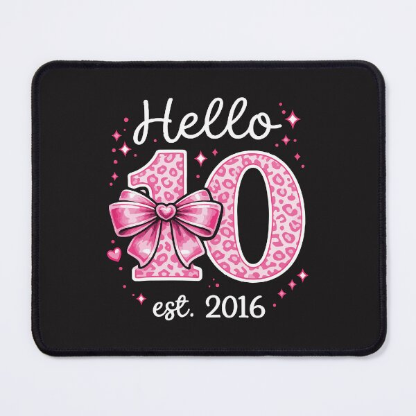 Item preview, Hello 10 Pink Bow 10th Birthday Girl Coquette Cute Age 10 Birthday Outfit Gift designed and sold by kiralynstration.