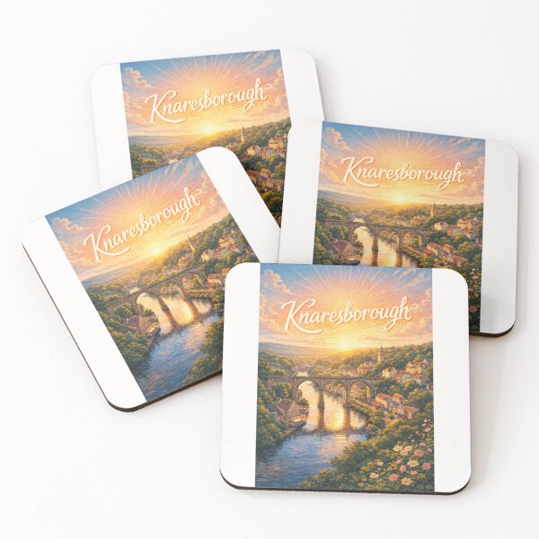 Item preview, Knaresborough Sunset Viaduct River Nidd North Yorkshire England designed and sold by Places On Earth.