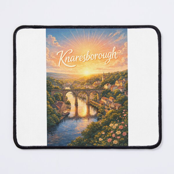 Item preview, Knaresborough Sunset Viaduct River Nidd North Yorkshire England designed and sold by Places On Earth.