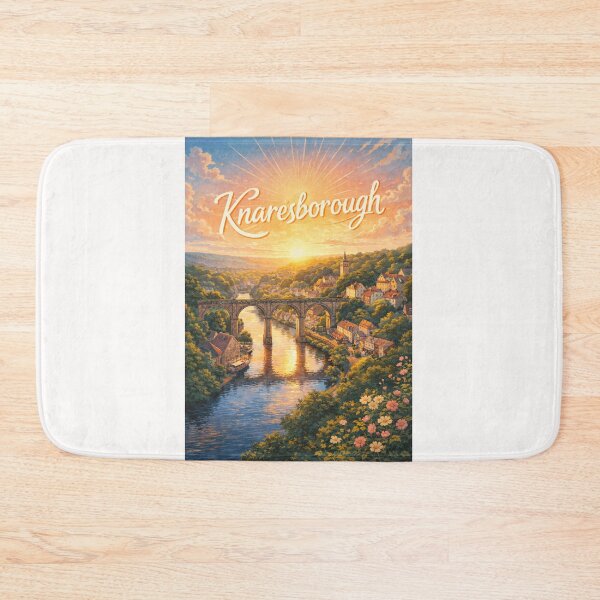 Item preview, Knaresborough Sunset Viaduct River Nidd North Yorkshire England designed and sold by Places On Earth.