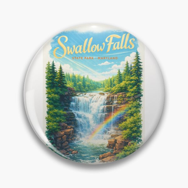 Item preview, Swallow Falls Rainbow Cascade Maryland Garrett County State Park designed and sold by Places On Earth.