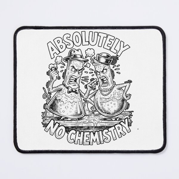 Item preview, Absolutely No Chemistry Angry Beaker Couple Funny Science designed and sold by graphixpolash.