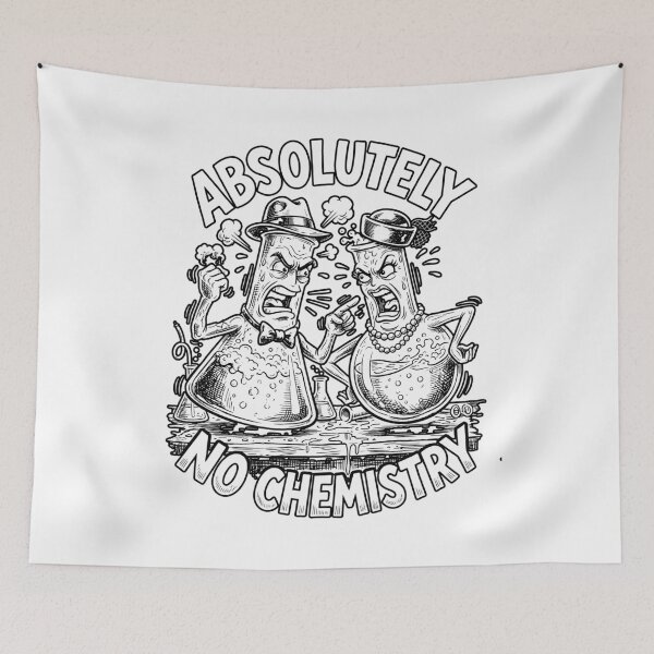 Item preview, Absolutely No Chemistry Angry Beaker Couple Funny Science designed and sold by graphixpolash.