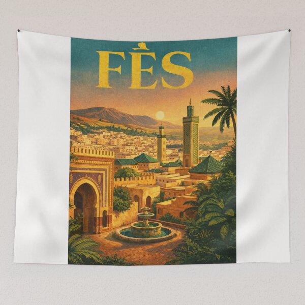 Item preview, Fes Medina Courtyard Atlas Mountains Morocco North Africa designed and sold by Places On Earth.