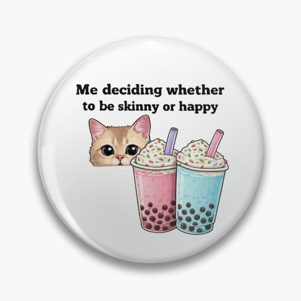 Item preview, Me Deciding Whether to Be Skinny or Happy designed and sold by Myra365Art.