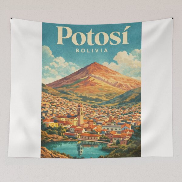 Item preview, Potosí Cerro Rico Andes Altiplano Bolivia Historic Cityscape designed and sold by Places On Earth.
