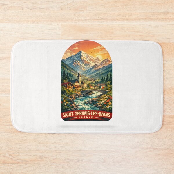 Item preview, Saint Gervais Les Bains Mont Blanc Haute Savoie Auvergne Rhone Alpes France designed and sold by Places On Earth.