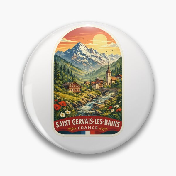 Item preview, Saint Gervais Les Bains Mont Blanc Alpine Village Haute Savoie France designed and sold by Places On Earth.