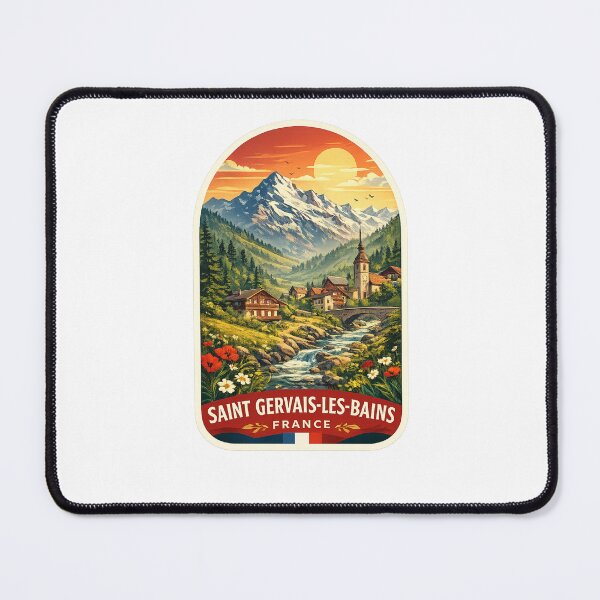 Item preview, Saint Gervais Les Bains Mont Blanc Alpine Village Haute Savoie France designed and sold by Places On Earth.
