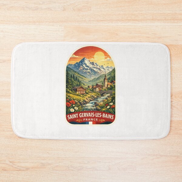 Item preview, Saint Gervais Les Bains Mont Blanc Alpine Village Haute Savoie France designed and sold by Places On Earth.