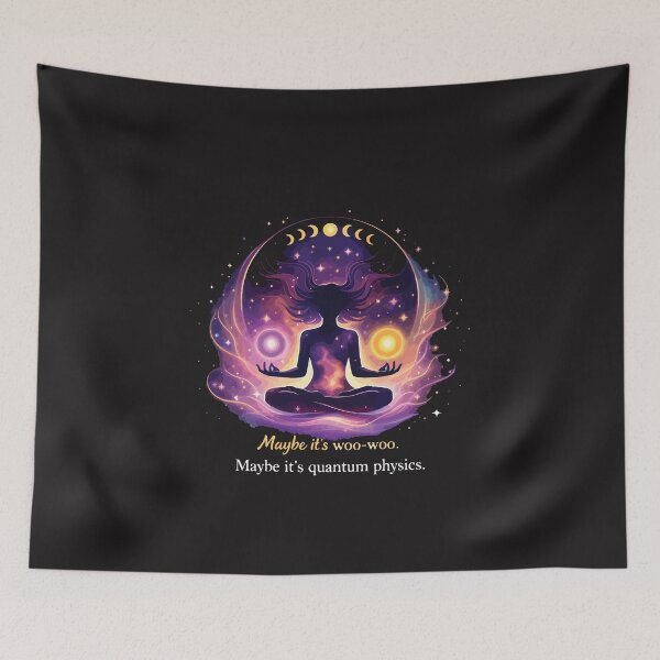 Item preview, Maybe Its Woo Woo Maybe Its Quantum Physics Spiritual Meditation Yoga Aesthetic Woman designed and sold by kiralynstration.