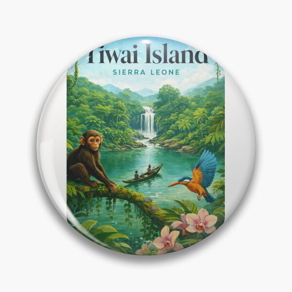 Item preview, Tiwai Island Moa River Southern Province Sierra Leone Wildlife Sanctuary designed and sold by Places On Earth.