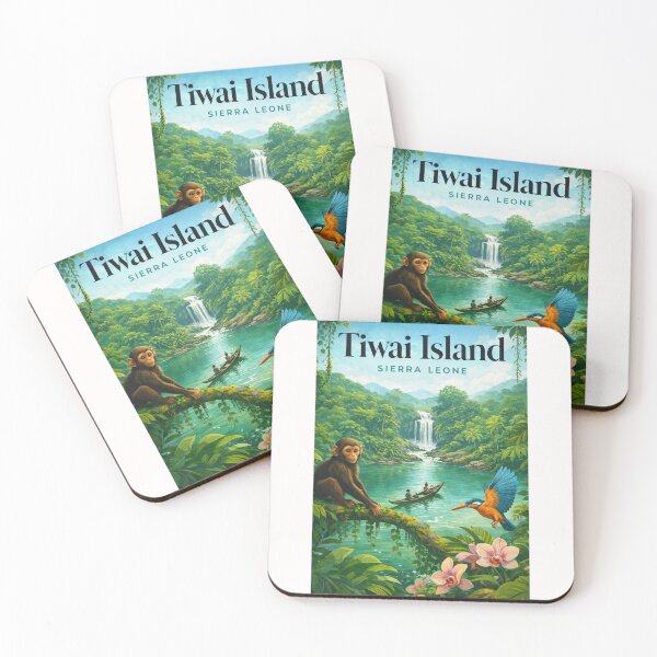 Item preview, Tiwai Island Moa River Southern Province Sierra Leone Wildlife Sanctuary designed and sold by Places On Earth.