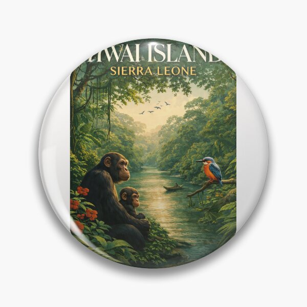 Item preview, Tiwai Island Moa River Upper Guinea Forest Sierra Leone Primate Habitat designed and sold by Places On Earth.