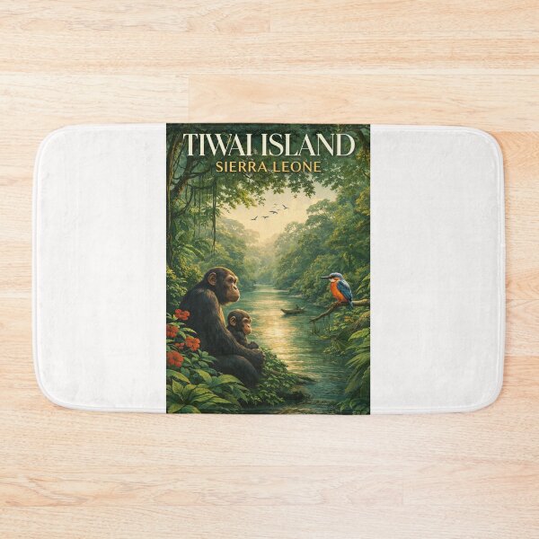 Item preview, Tiwai Island Moa River Upper Guinea Forest Sierra Leone Primate Habitat designed and sold by Places On Earth.